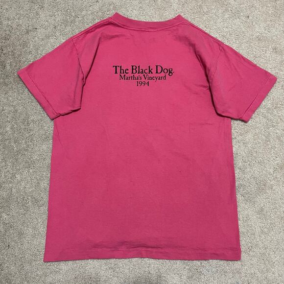 Vintage 1994 The Black Dog Red Single Stitch T-Shirt Medium - Picture 2 of 6
